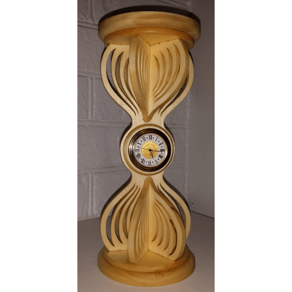 Hourglass clock standard scroll saw pattern oxford wood crafts